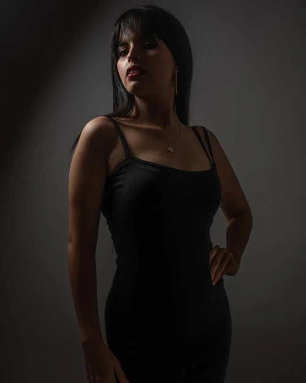 Vestido Midi Preto de Alças